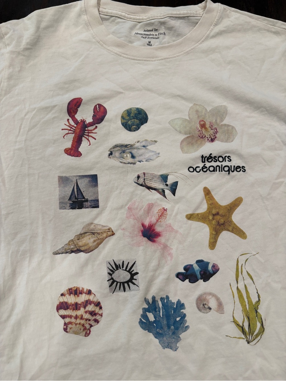 White Oceanic Graphic Relaxed Tee